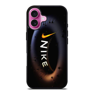 NIKE BLACK RING LOGO iPhone 16 Plus Case Cover