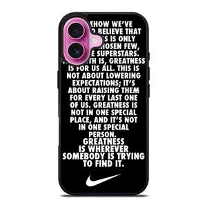 NIKE QUOTE iPhone 16 Plus Case Cover NIKE QUOTE iPhone 16 Plus Case Cover