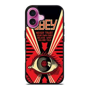 OBEY NEVER TRUST YOUR OWN EYES iPhone 16 Plus Case Cover OBEY NEVER TRUST YOUR OWN EYES iPhone 16 Plus Case Cover
