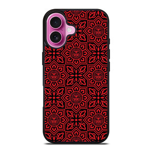 OBEY RED LOGO PATTERN iPhone 16 Plus Case Cover OBEY RED LOGO PATTERN iPhone 16 Plus Case Cover