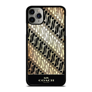 COACH NEW YORK LOGO BATIK PARANG PATTERN iPhone 11 Pro Max Case Cover