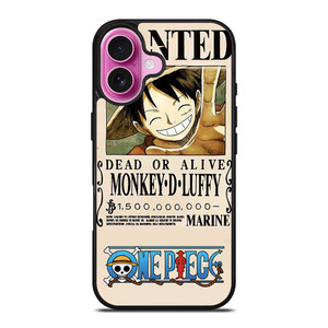 ONE PIECE LUFFY WANTED iPhone 16 Plus Case Cover ONE PIECE LUFFY WANTED iPhone 16 Plus Case Cover