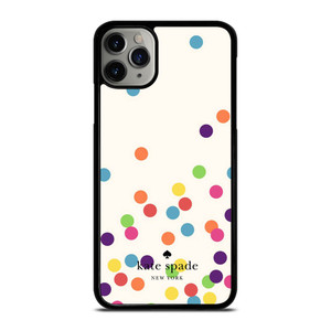 KATE SPADE NEW YORK LOGO COLORFUL POLKADOTS ICON iPhone 11 Pro Max Case Cover