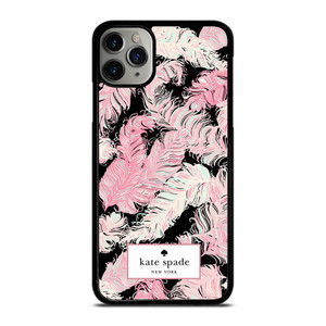 KATE SPADE NEW YORK LOGO PINK FEATHERS iPhone 11 Pro Max Case Cover