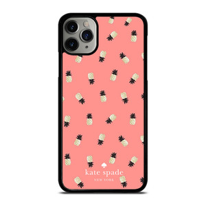 KATE SPADE NEW YORK LOGO PINK PINEAPPLES ICON iPhone 11 Pro Max Case Cover