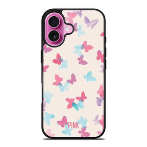 PINK NATION BUTTERFLY BRUSH iPhone 16 Plus Case Cover PINK NATION BUTTERFLY BRUSH iPhone 16 Plus Case Cover