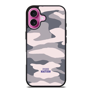 PINK NATION VICTORIA'S SECRET LOGO CAMO iPhone 16 Plus Case Cover