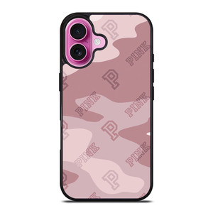 PINK NATION VICTORIA'S SECRET LOGO ICON CAMO iPhone 16 Plus Case Cover