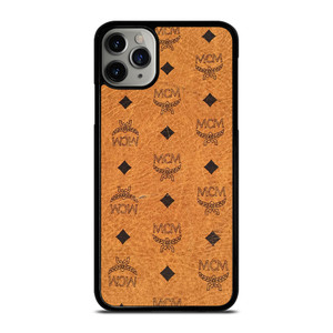 MCM WORLD WIDE BROWN LEATHER iPhone 11 Pro Max Case Cover