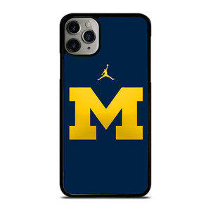 MICHIGAN WOLVERINES AIR JORDAN LOGO FOOTBALL iPhone 11 Pro Max Case Cover