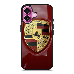 PORSCHE LOGO EMBLEM RED iPhone 16 Plus Case Cover