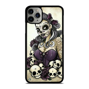 SUGAR SKULL TATTOO GIRL iPhone 11 Pro Max Case Cover
