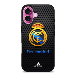 REAL MADRID FC METAL LOGO iPhone 16 Plus Case Cover REAL MADRID FC METAL LOGO iPhone 16 Plus Case Cover