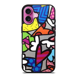 ROMERO BRITTO ABSTRACT LOVE iPhone 16 Plus Case Cover