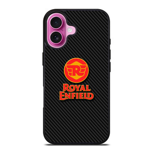ROYAL ENFIELD MODERN LOGO CARBON iPhone 16 Plus Case Cover ROYAL ENFIELD MODERN LOGO CARBON iPhone 16 Plus Case Cover