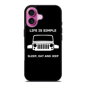 SLEEP EAT AND JEEP iPhone 16 Plus Case Cover SLEEP EAT AND JEEP iPhone 16 Plus Case Cover