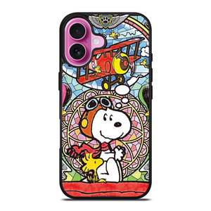 SNOOPY GLASS ART iPhone 16 Plus Case Cover