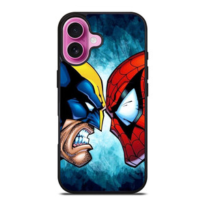 SPIDERMAN VS WOLVERINE MARVEL COMICS iPhone 16 Plus Case Cover