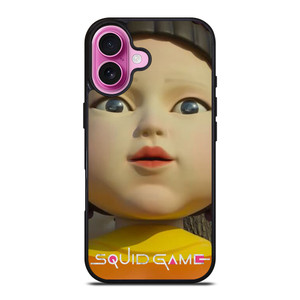 SQUID GAME DOLL FACE iPhone 16 Plus Case Cover SQUID GAME DOLL FACE iPhone 16 Plus Case Cover