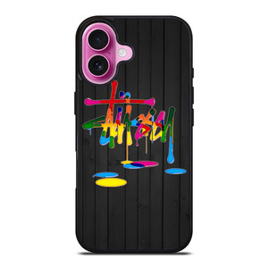 STUSSY PAINT LOGO iPhone 16 Plus Case Cover