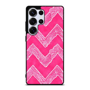 WHITE FLORAL PAISLEY CHEVRON PATTERN Samsung Galaxy S25 Ultra Case Cover