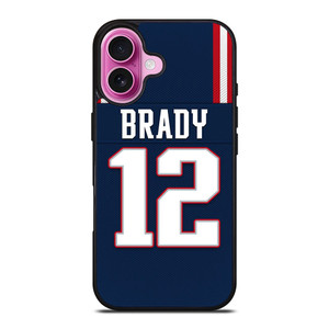 TOM BRADY NEW ENGLAND PATRIOTS 12 JERSEY iPhone 16 Plus Case Cover TOM BRADY NEW ENGLAND PATRIOTS 12 JERSEY iPhone 16 Plus Case Cover