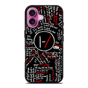 TWENTY ONE PILOTS LYRICS iPhone 16 Plus Case Cover TWENTY ONE PILOTS LYRICS iPhone 16 Plus Case Cover
