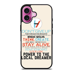 TWENTY ONE PILOTS TITLES iPhone 16 Plus Case Cover TWENTY ONE PILOTS TITLES iPhone 16 Plus Case Cover