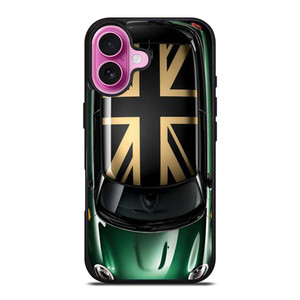 UNIONS JACK MINI COOPER GREEN iPhone 16 Plus Case Cover UNIONS JACK MINI COOPER GREEN iPhone 16 Plus Case Cover