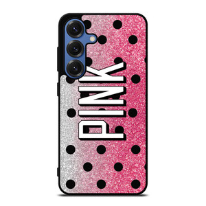 VICTORIA'S SECRET PINK LOGO SPARKLE Samsung Galaxy S25 Case Cover