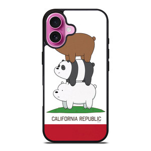 WE BARE BEARS CALIFORNIA REPUBLIC iPhone 16 Plus Case Cover