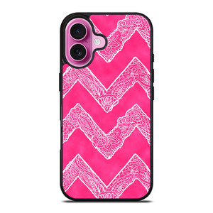 WHITE FLORAL PAISLEY CHEVRON PATTERN iPhone 16 Plus Case Cover WHITE FLORAL PAISLEY CHEVRON PATTERN iPhone 16 Plus Case Cover