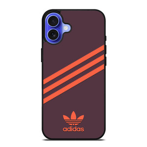 ADIDAS ORIGINALS STRIPES PURPLE ORANGE iPhone 16 Case Cover ADIDAS ORIGINALS STRIPES PURPLE ORANGE iPhone 16 Case Cover