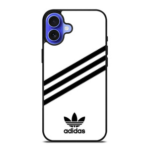 ADIDAS ORIGINALS STRIPES WHITE BLACK iPhone 16 Case Cover ADIDAS ORIGINALS STRIPES WHITE BLACK iPhone 16 Case Cover