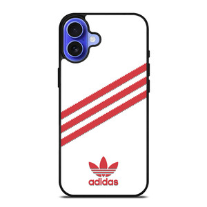 ADIDAS ORIGINALS STRIPES WHITE RED iPhone 16 Case Cover ADIDAS ORIGINALS STRIPES WHITE RED iPhone 16 Case Cover