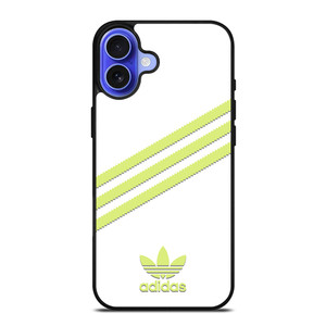 ADIDAS ORIGINALS STRIPES WHITE YELLOW iPhone 16 Case Cover ADIDAS ORIGINALS STRIPES WHITE YELLOW iPhone 16 Case Cover