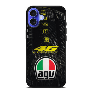 AGV HELMET VR 46 CARBON iPhone 16 Case Cover AGV HELMET VR 46 CARBON iPhone 16 Case Cover