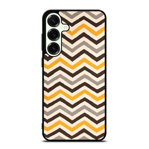 YELLOW BROWN CHEVRON PATTERN Samsung Galaxy S25 Plus Case Cover