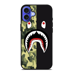 BAPE CAMO SHARK iPhone 16 Case Cover BAPE CAMO SHARK iPhone 16 Case Cover