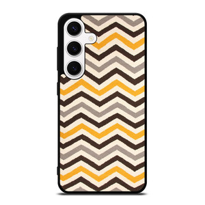 YELLOW BROWN CHEVRON PATTERN Samsung Galaxy S24 Case Cover