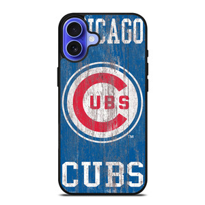 CHICAGO CUBS ON WOOD LOGO iPhone 16 Case Cover