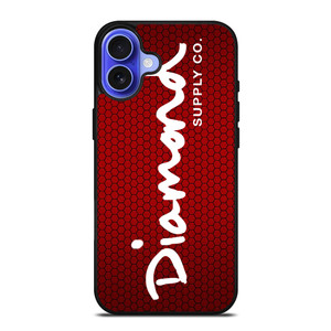 DIAMOND SUPPLY CO RED CARBON iPhone 16 Case Cover