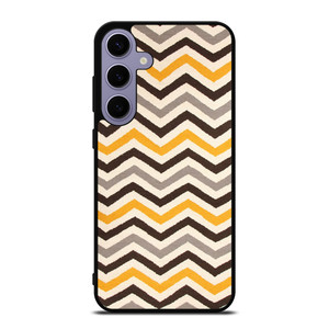 YELLOW BROWN CHEVRON PATTERN Samsung Galaxy S24 Plus Case Cover
