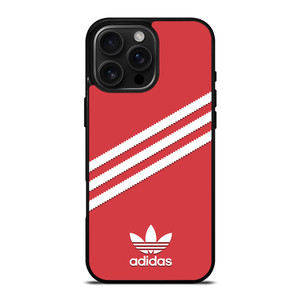 ADIDAS ORIGINALS STRIPES SCARLET RED iPhone 16 Pro Max Case Cover ADIDAS ORIGINALS STRIPES SCARLET RED iPhone 16 Pro Max Case Cover