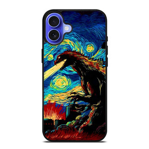 GODZILLA VAN GOGH ART iPhone 16 Case Cover