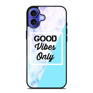 GOOD VIBES ONLY MARBLE iPhone 16 Case Cover