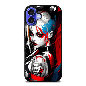 HARLEY QUINN DC ART iPhone 16 Case Cover