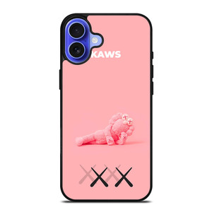 KAWS PINK LOGO MASCOT iPhone 16 Case Cover KAWS PINK LOGO MASCOT iPhone 16 Case Cover