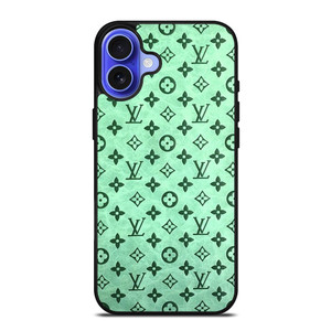 LOUIS VUITTON LOGO GREEN ICON PATTERN iPhone 16 Case Cover LOUIS VUITTON LOGO GREEN ICON PATTERN iPhone 16 Case Cover