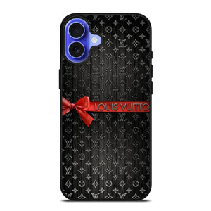 LOUIS VUITTON LV LOGO PATTERN RED RIBBON iPhone 16 Case Cover LOUIS VUITTON LV LOGO PATTERN RED RIBBON iPhone 16 Case Cover